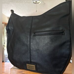 FRYE AND CO. Melissa Hobo Black Distressed Leather Shoulder Bag Boho